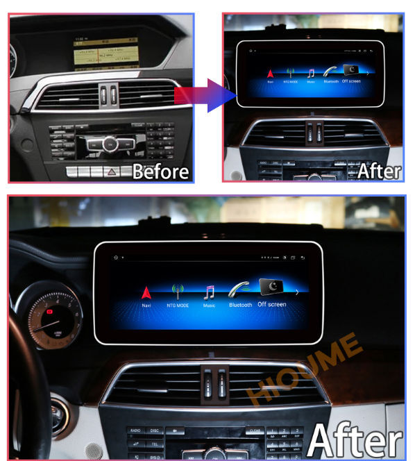 Android 10 Car Radio Multimedia Player for Mercedes-Benz C-Class W204 W205 GLC X253 V Class W446 supplier