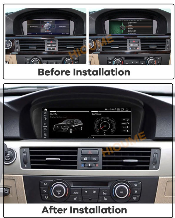 8.8" 8core 4+64GB Android car radio gps navigation system car stereo dvd player for BMW 5 Series E60 supplier