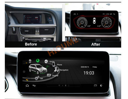 10.25" Android 10 8Core 8+64G Car Multimedia Player for Audi A4 A4L A5 B8 2009-2017 supplier