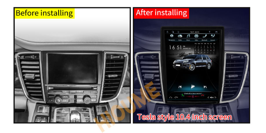 10.4'' 6-Core Android 9.0 Verticial Screen Car Radio Navigation for Porsche-Macan 2015 2016 2017 supplier