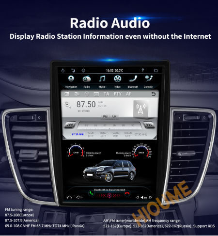 10.4'' 6-Core Android 9.0 Verticial Screen Car Radio Navigation for Porsche-Macan 2015 2016 2017 supplier
