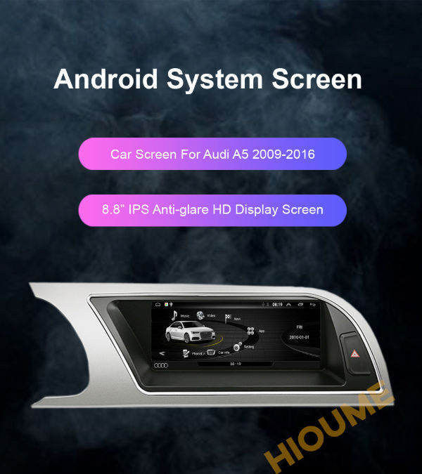 8.8inch Android 7.1 Car dvd radio multimedia Player GPS Navigation for Audi A5 2009-2016 4+32G supplier