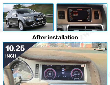 10.25" Android 9.0 Car DVD Radio Multimedia Player GPS Navigation for Audi Q7 2006-2017 4+64G supplier