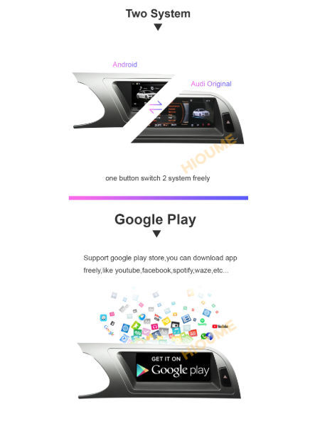 8.8inch Android 7.1 Car Radio Multimedia Player GPS Navigation for Audi A4 B8 2009-2016 4+32G supplier