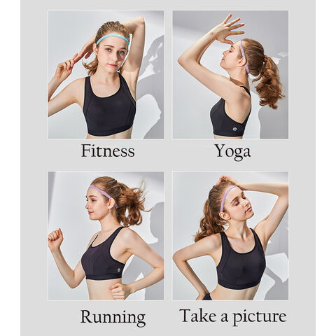 Bandeaux de sport élastiques personnalisés, bandeaux fins en silicone en gros