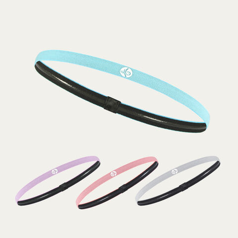 Bandeaux de sport élastiques personnalisés, bandeaux fins en silicone en gros
