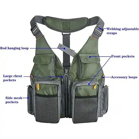 Porte-appâts en maille pour ceinture de pêche homme