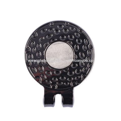 Clip de casquette de golf, marqueur de balle magnétique en fer, pièce ronde argentée de 25 mm