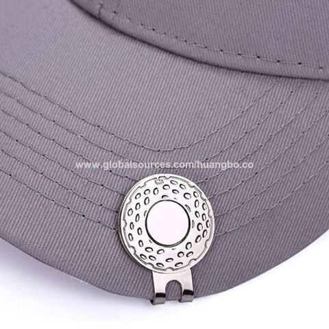 Clip de casquette de golf, marqueur de balle magnétique en fer, pièce ronde argentée de 25 mm