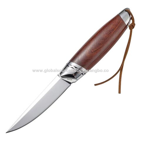 Faca de caça portátil, autodefesa, alta dureza para exterior, faca reta especial de sobrevivência, pequena faca reta
