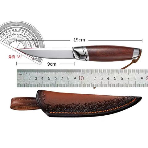 Faca de caça portátil, autodefesa, alta dureza para exterior, faca reta especial de sobrevivência, pequena faca reta
