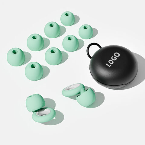 Tapones para oídos con cancelación de ruido personalizados para dormir, tapones para oídos de viaje, tapones para oídos de silicona reutilizables para nadar para dormir