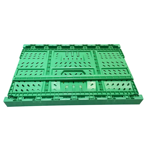 Cesta de Almacenamiento Plegable de Plástico Ventilada para Frutas y Verduras - Contenedores Apilables para Logística y Distribución
