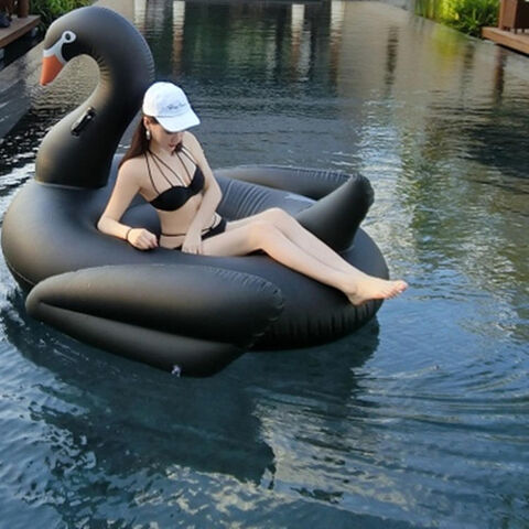 Flotador Hinchable Gigante Cisne Negro para Piscina - Ideal para Fiestas y Eventos Acuáticos