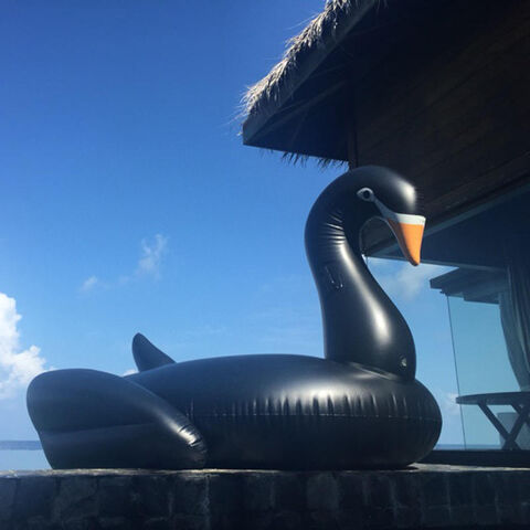 Flotador Hinchable Gigante Cisne Negro para Piscina - Ideal para Fiestas y Eventos Acuáticos