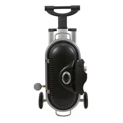 Parrillas de Gas Plegables para Camping y Barbacoa al Aire Libre, Tipo Maleta, Equipo de Cocina Negro para Camping