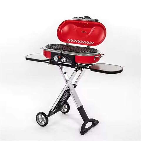 Parrillas de Gas Plegables para Camping y Barbacoa al Aire Libre, Tipo Maleta, Equipo de Cocina Negro para Camping
