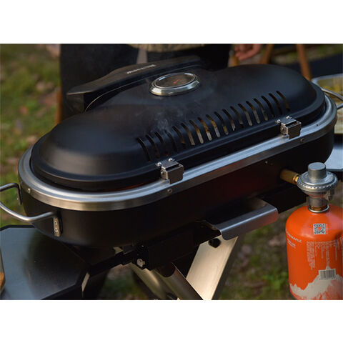 Parrillas de Gas Plegables para Camping y Barbacoa al Aire Libre, Tipo Maleta, Equipo de Cocina Negro para Camping