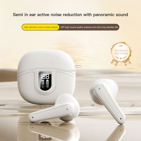 Nuevo modelo de auriculares Bluetooth TWS con pantalla digital, diseño exquisito y alta rentabilidad, buena calidad, OEM y ODM, certificación CE, RoHS y FCC.