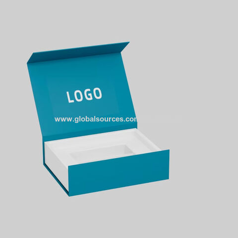 Caja de regalo magnética de papel para 2 botellas de vino, con logo personalizado, tipo libro y diseño delgado