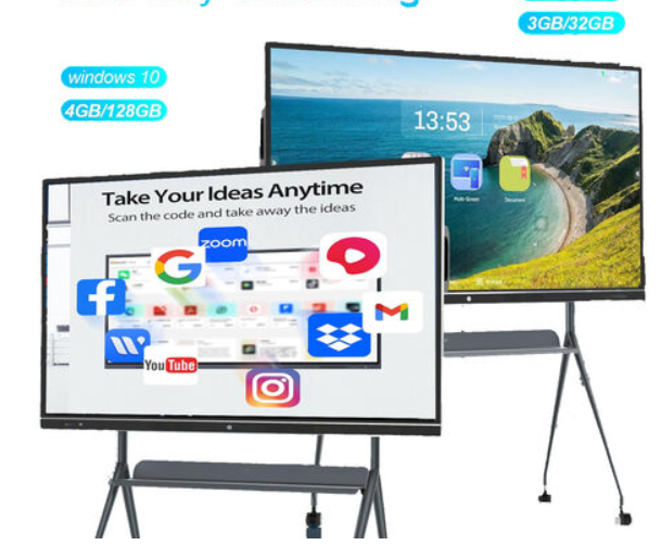 65 75 86 Inch 4k Led Interactive Flat Panel Display For Classroom And ...