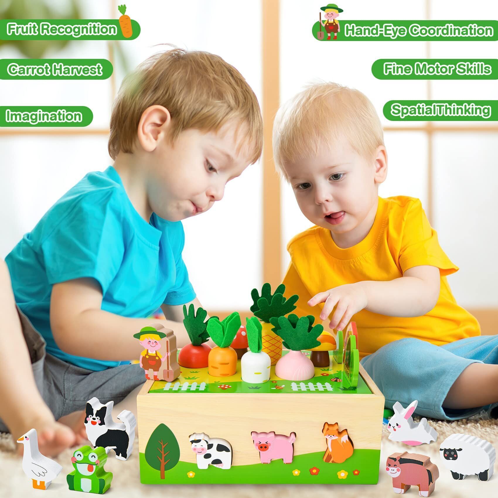 Jouets d'animaux de comptage, jeux d'association avec bols empilables, tri des couleurs