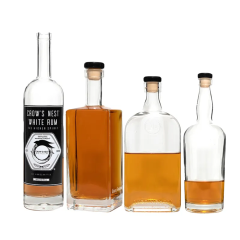 Botellas de Vidrio Vacías para Vino, Licores, 750 ml - Botellas de vidrio vacías de 750 ml para licores y vino