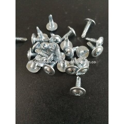 Truss head self drilling screw with washer