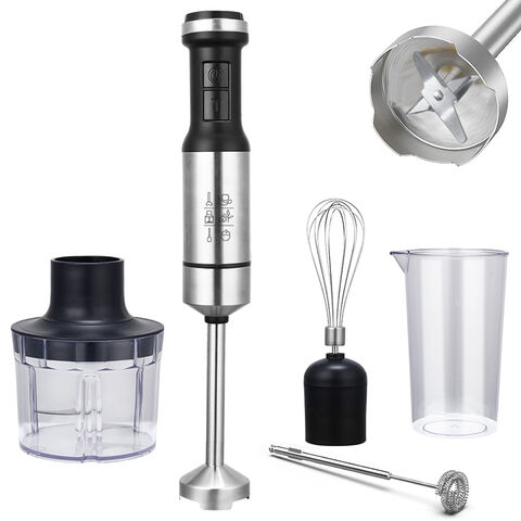 Heißer neuer 800W 4-in-1 Elektrischer Stabmixer Modernes Design Pürierstab mit variabler Geschwindigkeit & Easy-Grip Handgriff für den Haushaltsgebrauch