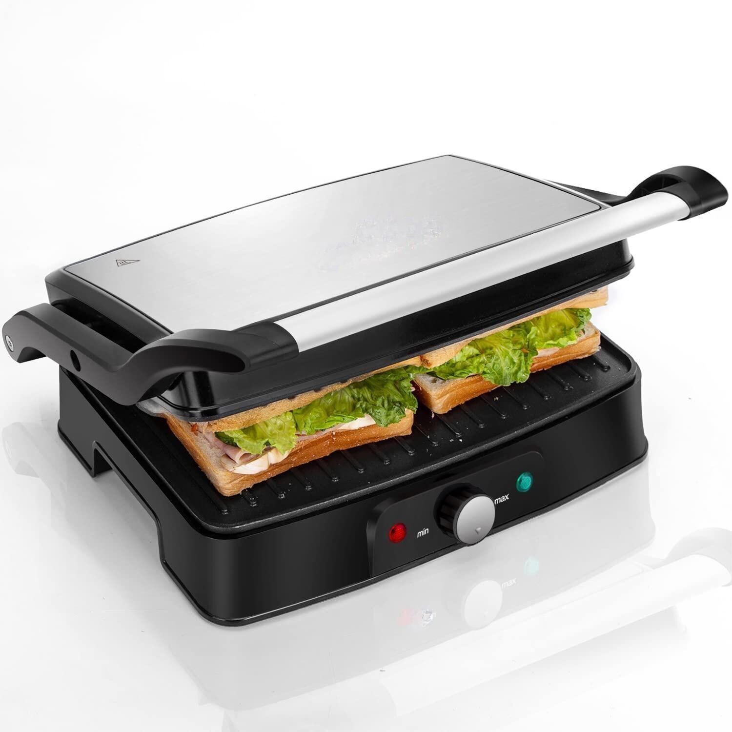 Stainless Steel Surface Non-stick Plates Panini Press Grill