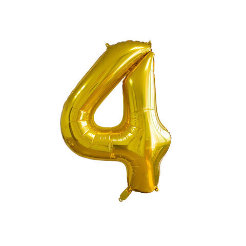 Ballons Chiffres Or Grand Format Hélium en Aluminium Mylar 81 cm pour Décorations de Fête en gros