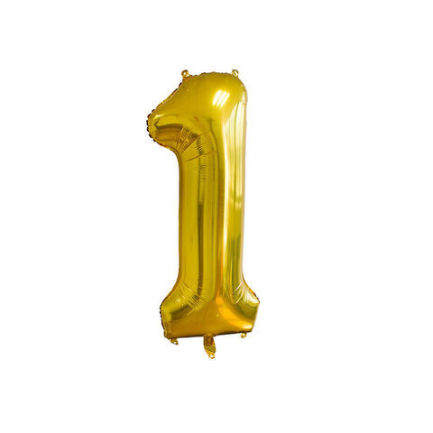 Ballons Chiffres Or Grand Format Hélium en Aluminium Mylar 81 cm pour Décorations de Fête en gros