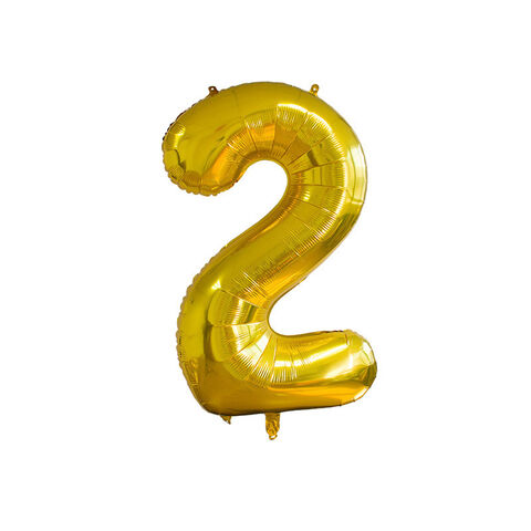 Ballons Chiffres Or Grand Format Hélium en Aluminium Mylar 81 cm pour Décorations de Fête en gros