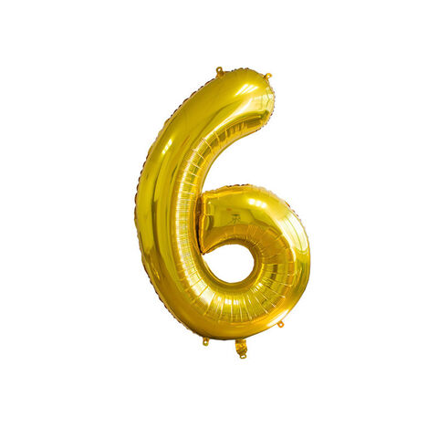 Ballons Chiffres Or Grand Format Hélium en Aluminium Mylar 81 cm pour Décorations de Fête en gros