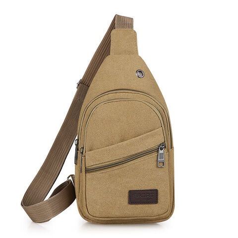 Wholesale Custom Eco-friendly Washable Paper Men's Gear Bag Chest bag Sling Backpack