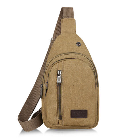 Wholesale Custom Eco-friendly Washable Paper Men's Gear Bag Chest bag Sling Backpack