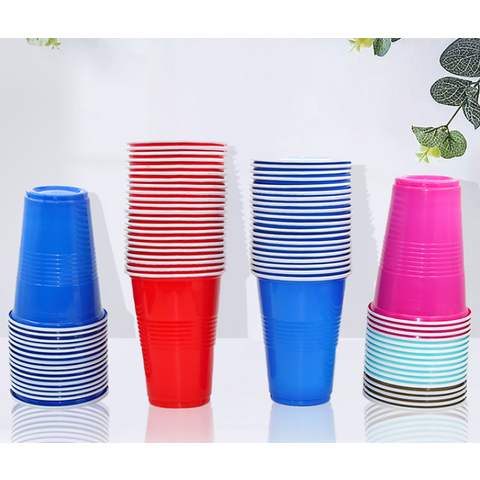 Gobelets en plastique jetables de couleur en promotion pour mariages, Thanksgiving, Noël et fêtes