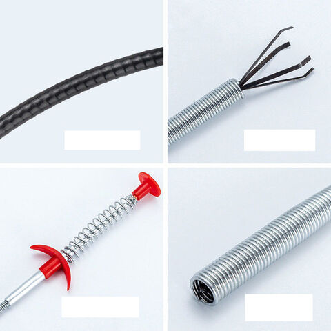Outil de débouchage de drain flexible avec griffe de préhension, outil de ramassage avec tuyau flexible à 4 griffes