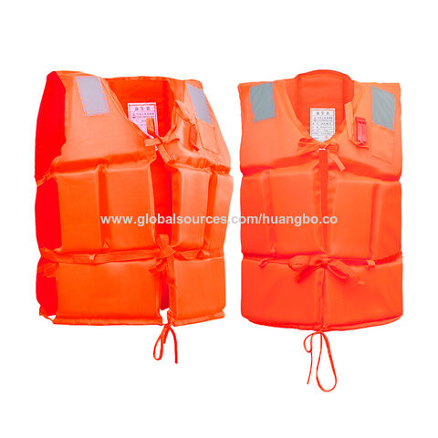 Gilet de sauvetage de travail en mousse épaisse, combinaison de flottaison marine pour adulte, grande flottabilité pour le sauvetage en cas d'inondation