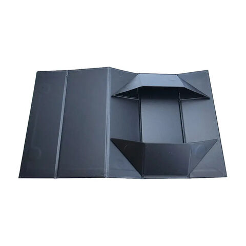 Boîtes cadeaux pliantes avec logo personnalisé, boîtes cadeaux noires magnétiques en carton durable, emballage en papier de luxe pour étuis de lunettes de soleil