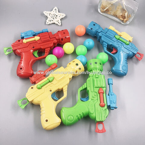 Elastische Tischtennis-Pistole, Spielzeugpistole, kreative Neuheit für Babys und Kinder, lustige Spielzeugpistole, Paintball-Pistolen