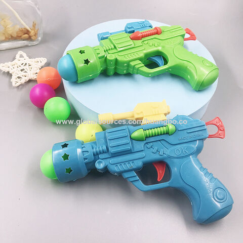 Elastische Tischtennis-Pistole, Spielzeugpistole, kreative Neuheit für Babys und Kinder, lustige Spielzeugpistole, Paintball-Pistolen