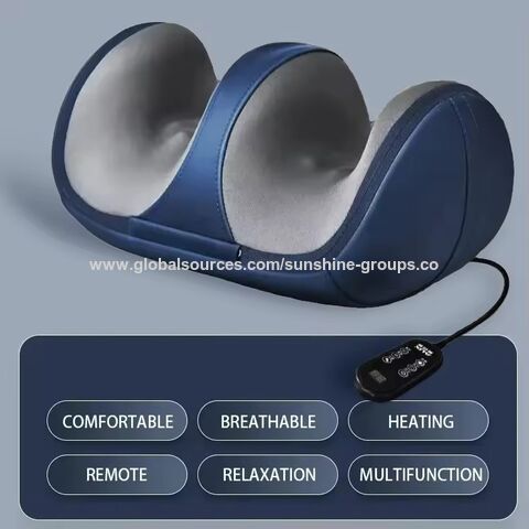 Masajeador de piernas con amasamiento y compresión caliente para pies, pantorrillas, manos y mini masajeador de pies multifuncional para el cuidado y terapia de pies