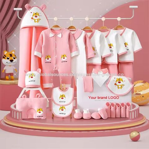 Ensemble cadeau nouveau-né pour bébé de 0 à 9 mois, produits pour bébés, 18 22 24 25 pièces, barboteuse pour bébé fille, vêtements biologiques pour nouveau-nés, coffret cadeau pour bébé