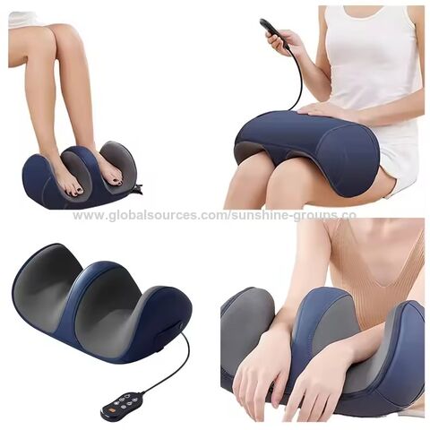 Masajeador de piernas con amasamiento y compresión caliente para pies, pantorrillas, manos y mini masajeador de pies multifuncional para el cuidado y terapia de pies