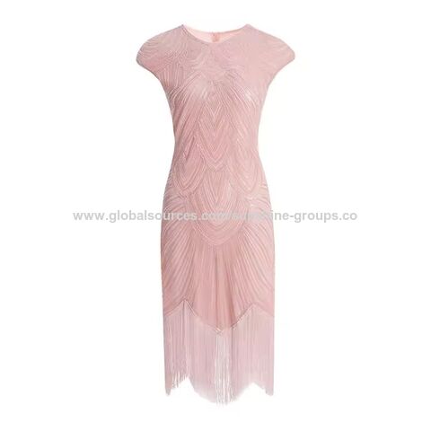 Vestido de cóctel vintage con encaje y flecos para mujer, conjunto de accesorios, disfraz para fiesta de graduación, vestido de noche