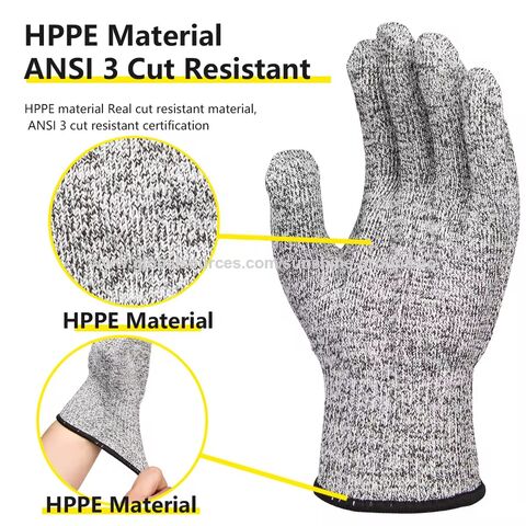 Guantes anticorte y resistentes al desgaste, guantes de protección laboral anticorte para sitios de trabajo, guantes de protección