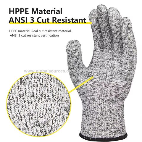Guantes anticorte y resistentes al desgaste, guantes de protección laboral anticorte para sitios de trabajo, guantes de protección