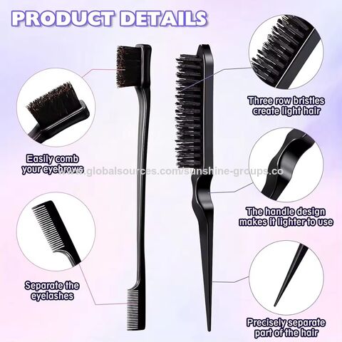 Juego de herramientas de peluquería: cepillo para el cabello, peine de cola, cepillo para bordes, masajeador de cuero cabelludo de silicona, cepillo de champú para ducha, pulverizador, herramientas de estilismo