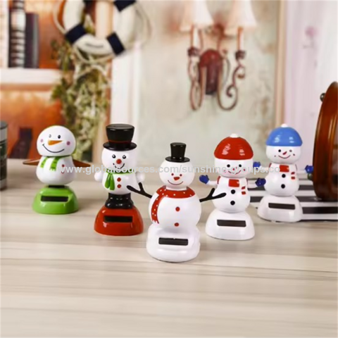 Décoration de Noël personnalisée, figurines de jouets dansants à énergie solaire en plastique pour fenêtre de voiture